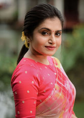 Pure georgette shibori.